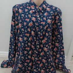 WOMEN'S JEAN FLOWER SHIRT