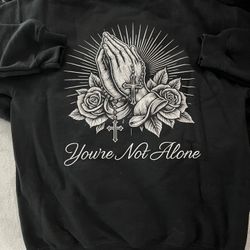 Praying Hands Crew Neck Sweater Size Medium