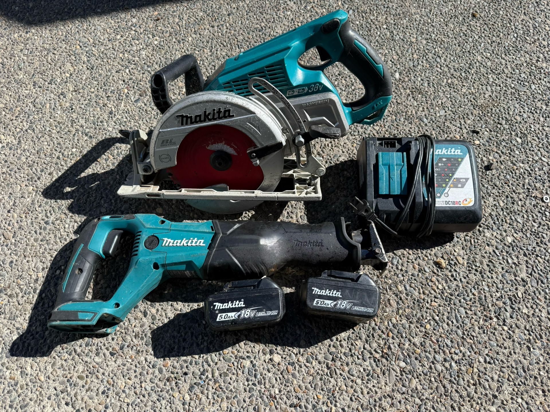 Makita 36v Worm Drive Skilsaw 7 1/4 Sawzall