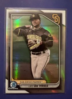(Lot of 2) Leo De Vries 2024 Bowman Chrome Draft Refractor BDC