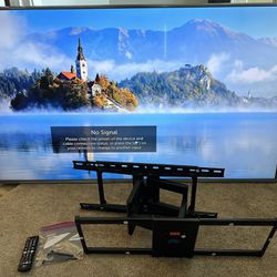 70” LG Smart TV With Retractable Fully Adjustable Wall Mount