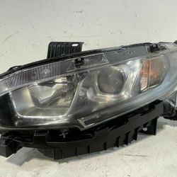 2016 2017 2018 2019 HONDA CIVIC LEFT DRIVER SIDE HALOGEN HEADLIGHT HEADLAMP # IG19-HDS848