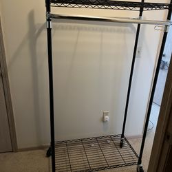63” x 35” x 25” Rolling Clothes Rack