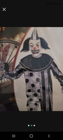 Psycho Clown Kids Costume With Knife