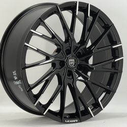 4pc 22" Lexani Wheels VELAR Gloss Black Machine Tip finish 5X112  ET 32 22X9 #17 set of 4 new in box
