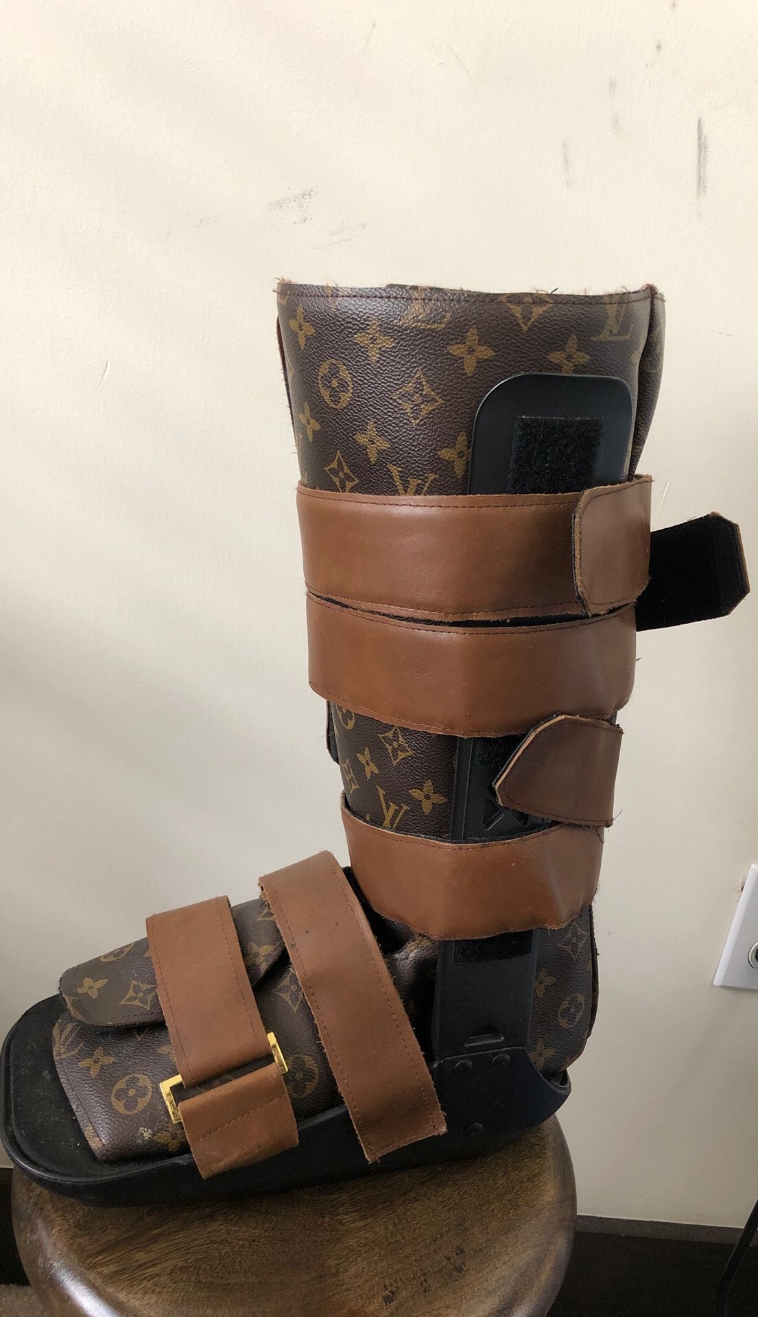 Custom made Louis Vuitton cast boot