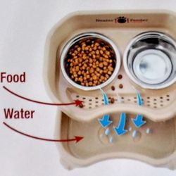 Pet Neater Feeder For Small Pets - $20- New
- Almond color (4 Piece Set)