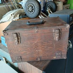 Old School Wood Tackle Box
