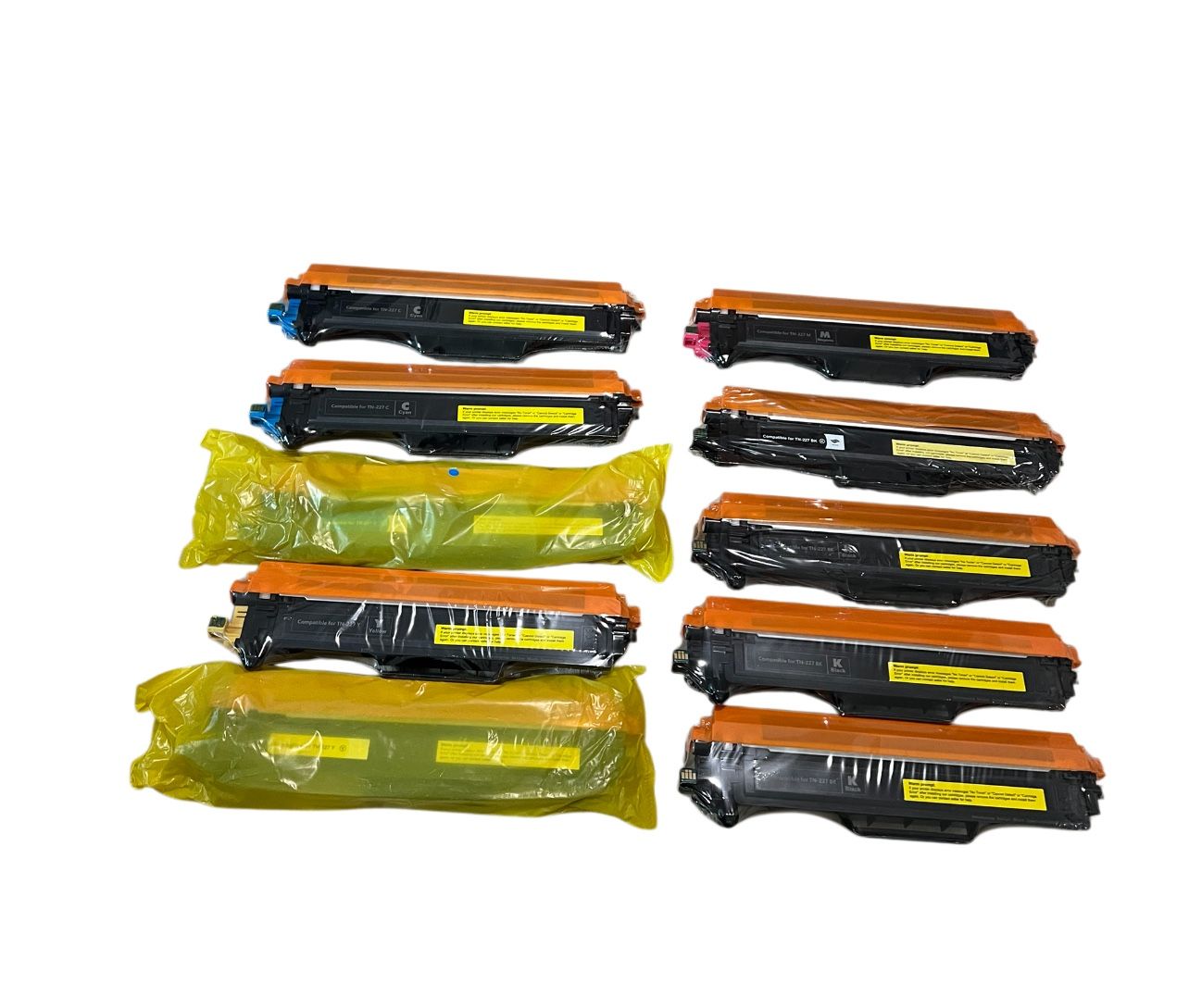 Set of 10 New Compatible TN-227 Toner Cartridges for Brother HL-L3290CDW MFC-L3770CDW Printers