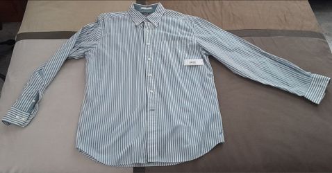 Mens Nautica Long Sleeve Striped Shirt