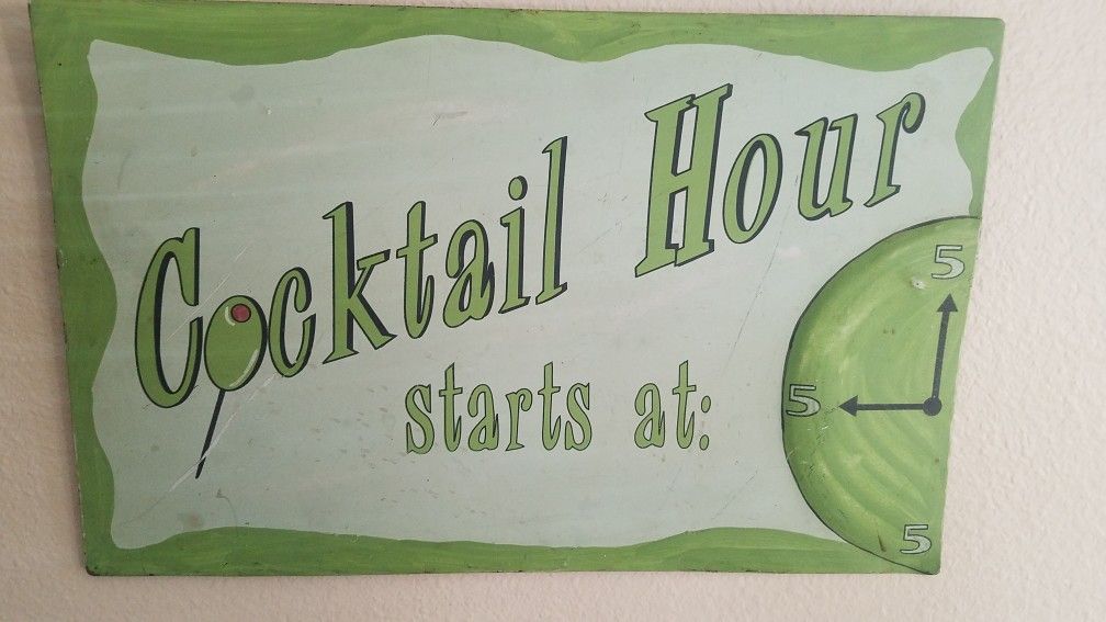 Cocktail Hour Tin Sign