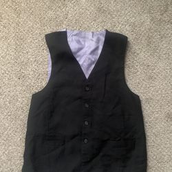 Black Suit Vest – Men’s Formalwear Classic 5-Button Satin Back 