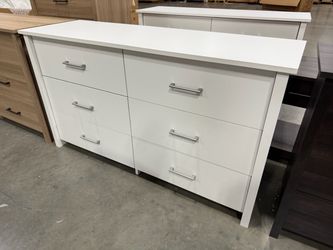 New! 6-Drawer White Dresser, bedroom dresser, white finish dresser, clothing storage unit, bedroom closet, closet storage, cabinet, Dresser, matching 