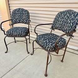 Pair Modern Chairs - Weather-resistant Fabric