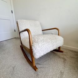 Esters Wood Armchair Faux Shearling White - Threshold™ 