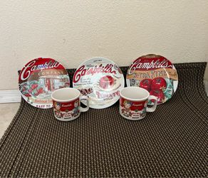 Campbells plates & mugs