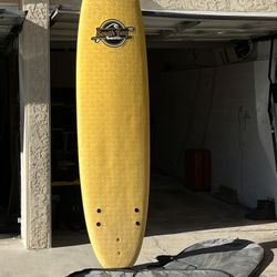Foam Surfbaord & Woman’s Wetsuit With A Board Bag 