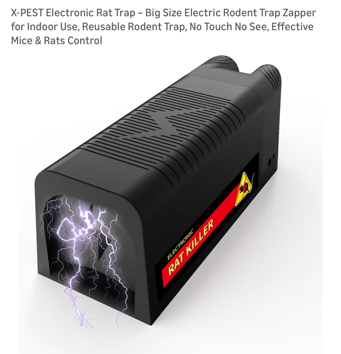 Electric Rat & Mouse Trap – Humane No-Touch Rodent Zapper