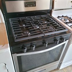 Whirlpool 5 Burner Stainless Steel 30" Wide Apartment Size Gas Stove Range Estufa