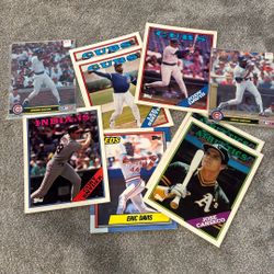 Vintage 1980s And 1990s Baseball Photos And Folders (Jose Canseco, Lee Smith, Athletics, Cubs)