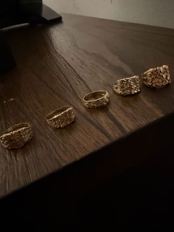 4 10K Nugget Rings
