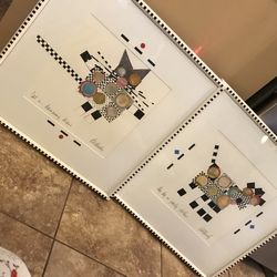 Adorable Artist Framed Cat / Dog Original Signed Pictures 