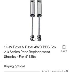 2 Brand New Fox Suspensions Off A Cord F250 But Will Fit Any Size Truck