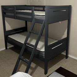 Brand New Twin Over Twin Bunk Bed, FREE Mattresses With Your Purchase 