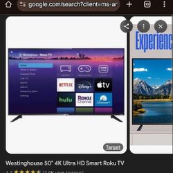 50 Inch Westwing Roku 4k TV New 