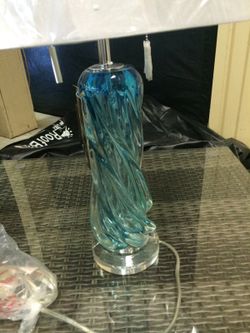 Blown glass lamp