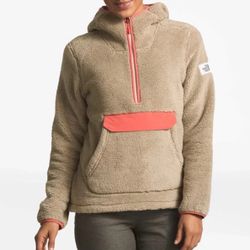 The North Face Women’s Campshire Pullover Hoodie Beige Coral BRAND NEW XL
