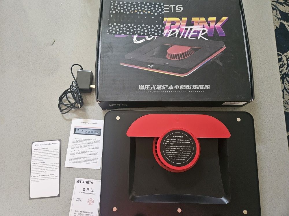 IETS Supercharged Laptop Cooling Pad With Continuous Variable Speed Turbo-Fan