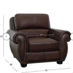 Austin Leather Brown Chair