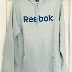 Reebok Unisex Boy’s Girl’s Hoodie Cropped Light Blue Teal Pull Over size XL NEW WT