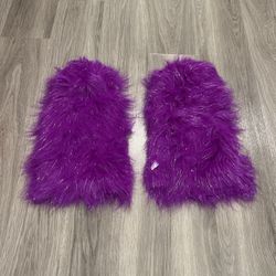 Rave Techno Purple Sparkle Boot Shoe Covers