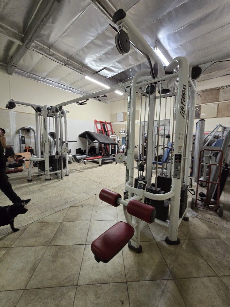 Life Fitness 8 Stack Jungle Gym Workout Fitness Commercial Grade Exercise Cable Crossover Weights