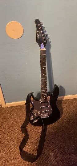 Electric sawtooth Stratocaster guitar