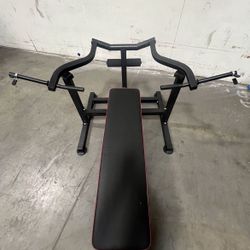 Only $135.00. Bench Press In Box!! Set Chest Press Machine with Independent Converging Arms and Dumbbell Rack Bench Holds 440 Lbs Mm