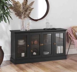 Everywhere Console for 65" TVs, Black Oak