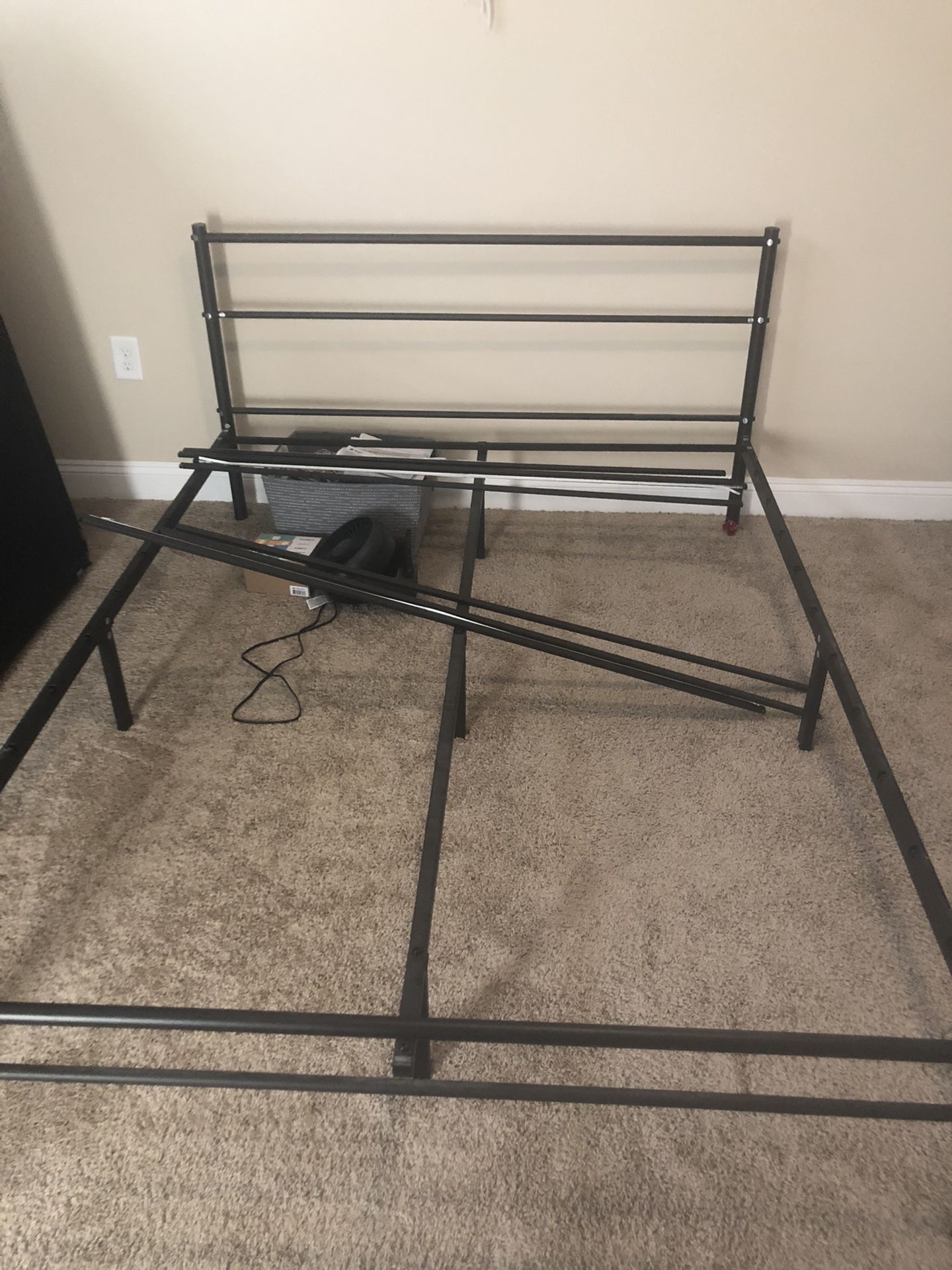 Queen Bed frame has dividers inside too BARLEY USED