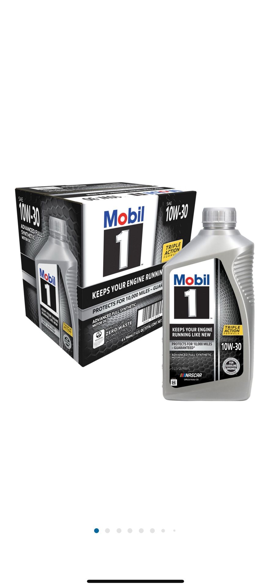 Mobil 1 10W-30 Motor Oil 3pack, 1 quart bottles