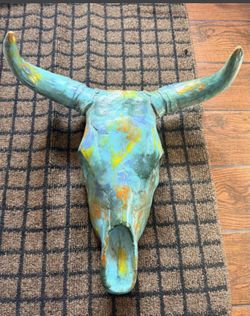 Turquoise Canyon concrete Skull