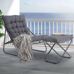 Cozy Oversized Lounge Chair with Ottoman – Ultimate Relaxation Set