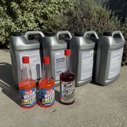 Genuine BMW blue Coolant And Redline Additives 