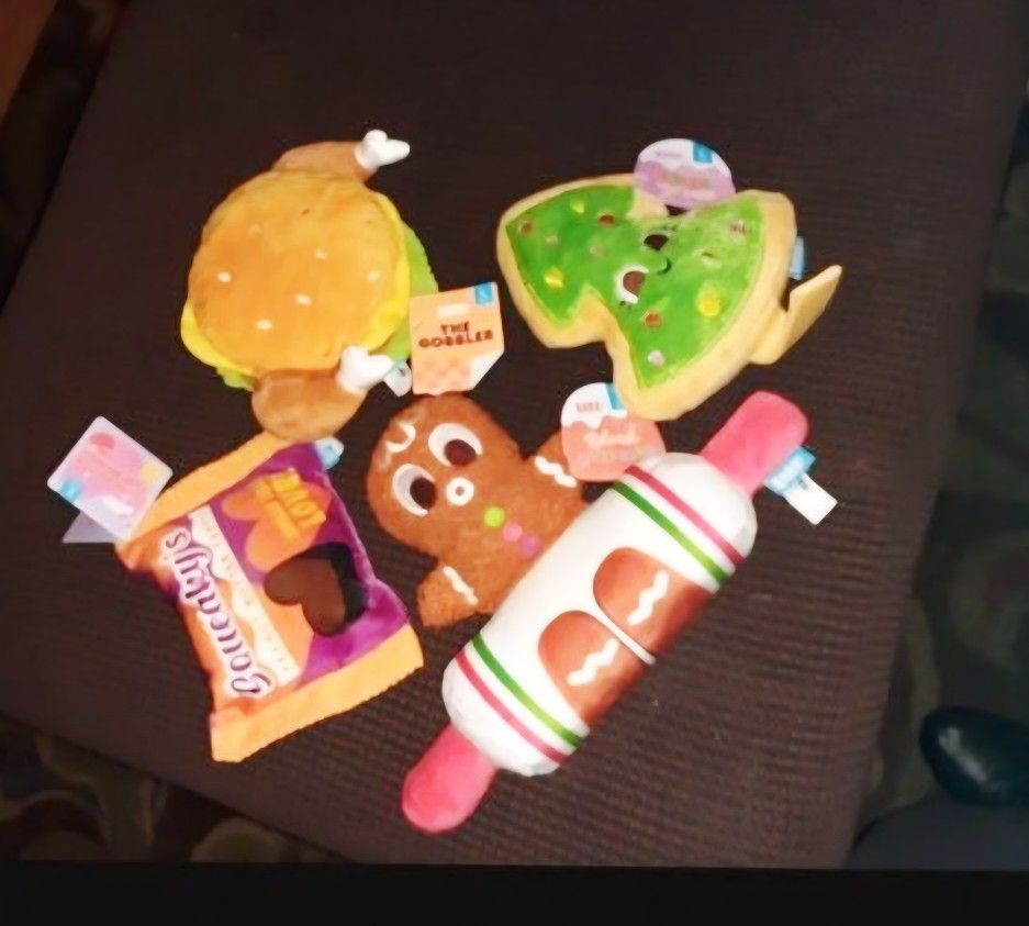 Set Of 4 "Bark" Dog Toys