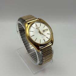 Vintage Seiko Automatic Gold-Tone Watch – 17 Jewels – Day/Date