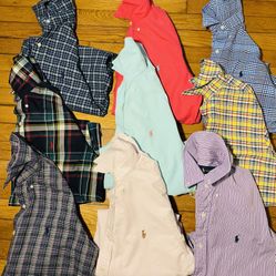 Lot Of 9 Men’s Polo Ralph Lauren Long Sleeve Dress Shirts All Size Small