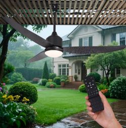 52 inch Outdoor Ceiling Fan with Lights