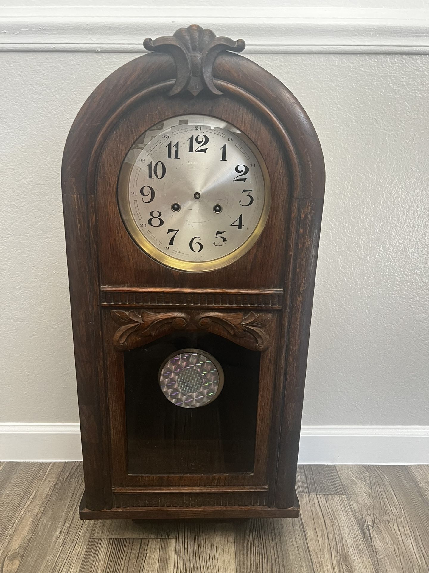 Antique Hanging Grandfather Clock