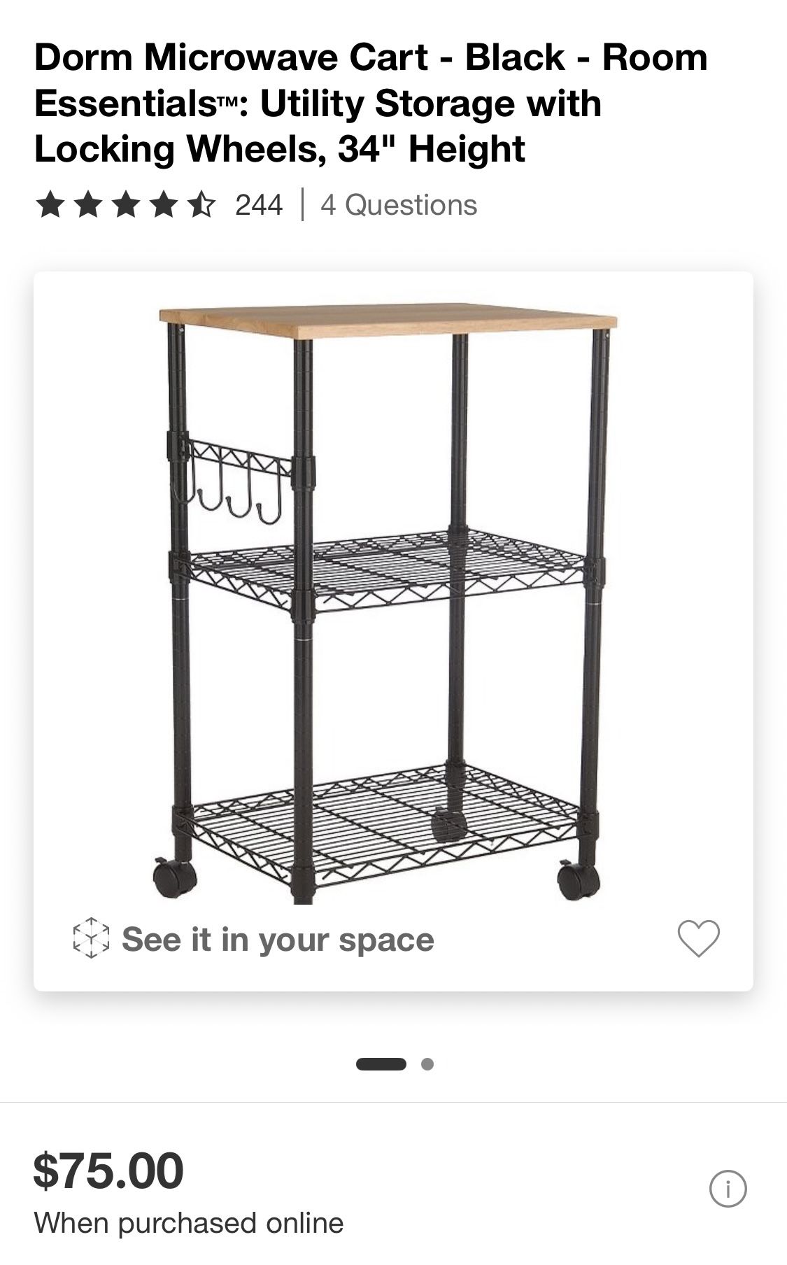 Kitchen Cart On Wheels - New